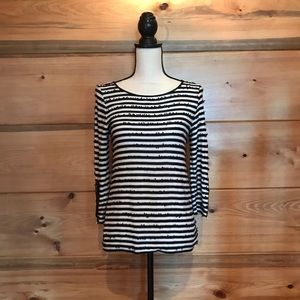 Ann Taylor Petite Black & White Top